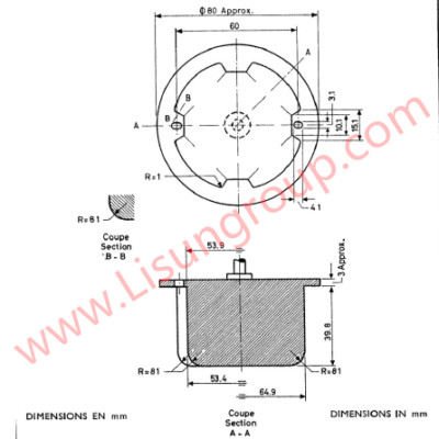 Gauges C 14 of CEE7 for Dimensions of Mounting Boxes of 10/16A 250V Two-pole Flush-type Socket-outlets