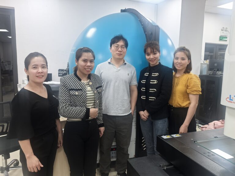 LISUN engineer provide training and calibration for LPCE-3 CCD Spectroradiometer Integrating Sphere Compact System image